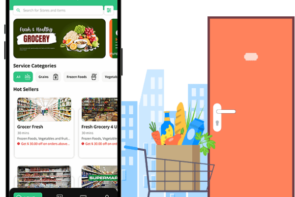 on-demand grocery delivery app