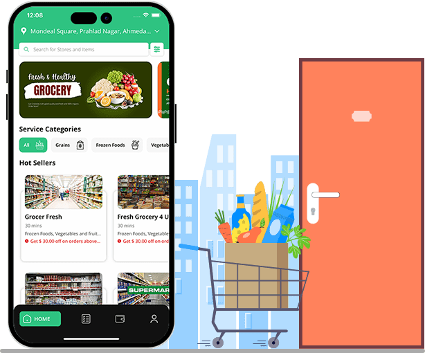 on-demand grocery delivery app